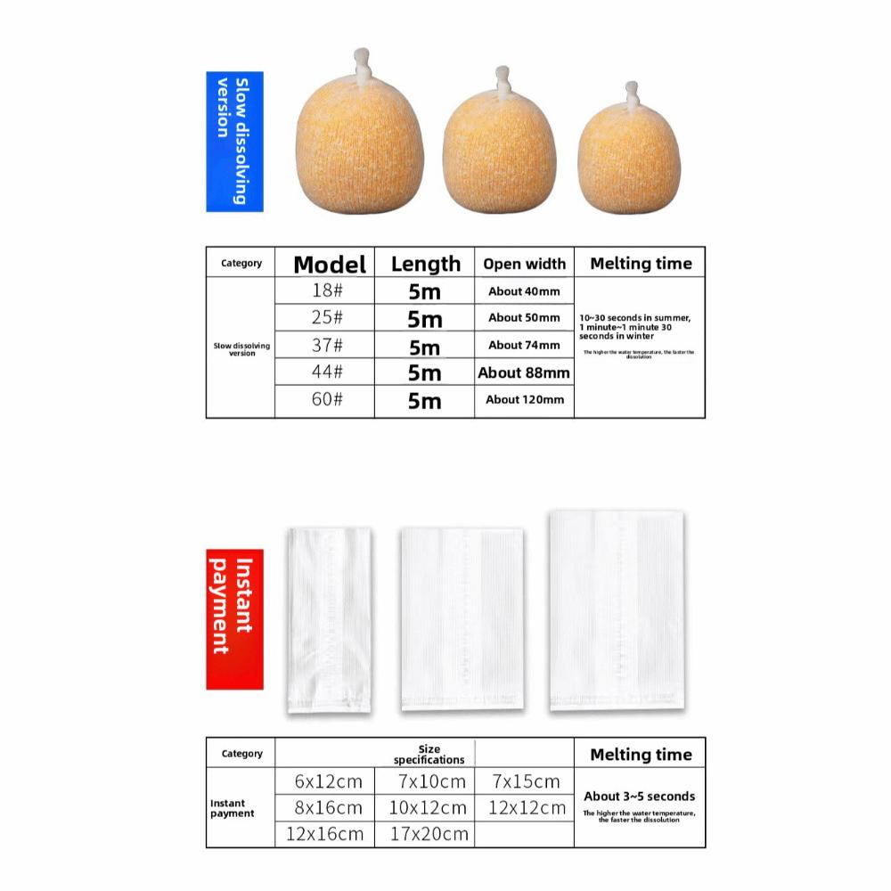 18mm 25mm 37mm 44mm 60mm PVA Fishing Mesh multi-size 5m Length Carp Fishing Feeder Water Soluble Bait Nets