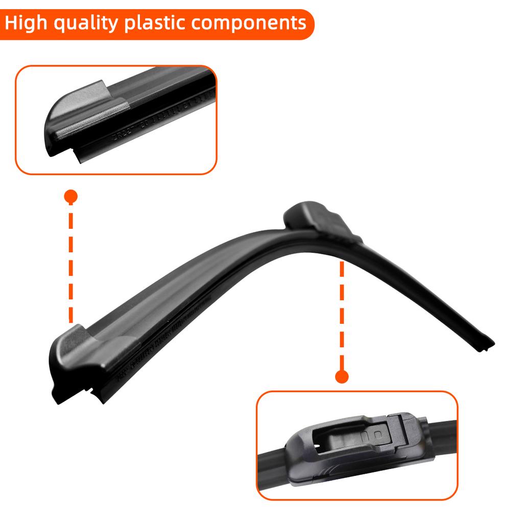Universal J-Shaped U-Shaped Hook Car Wiper Blade 1PC Soft Rubber Windshield Wiper Uses For Auto Car Windshield Cleaning
