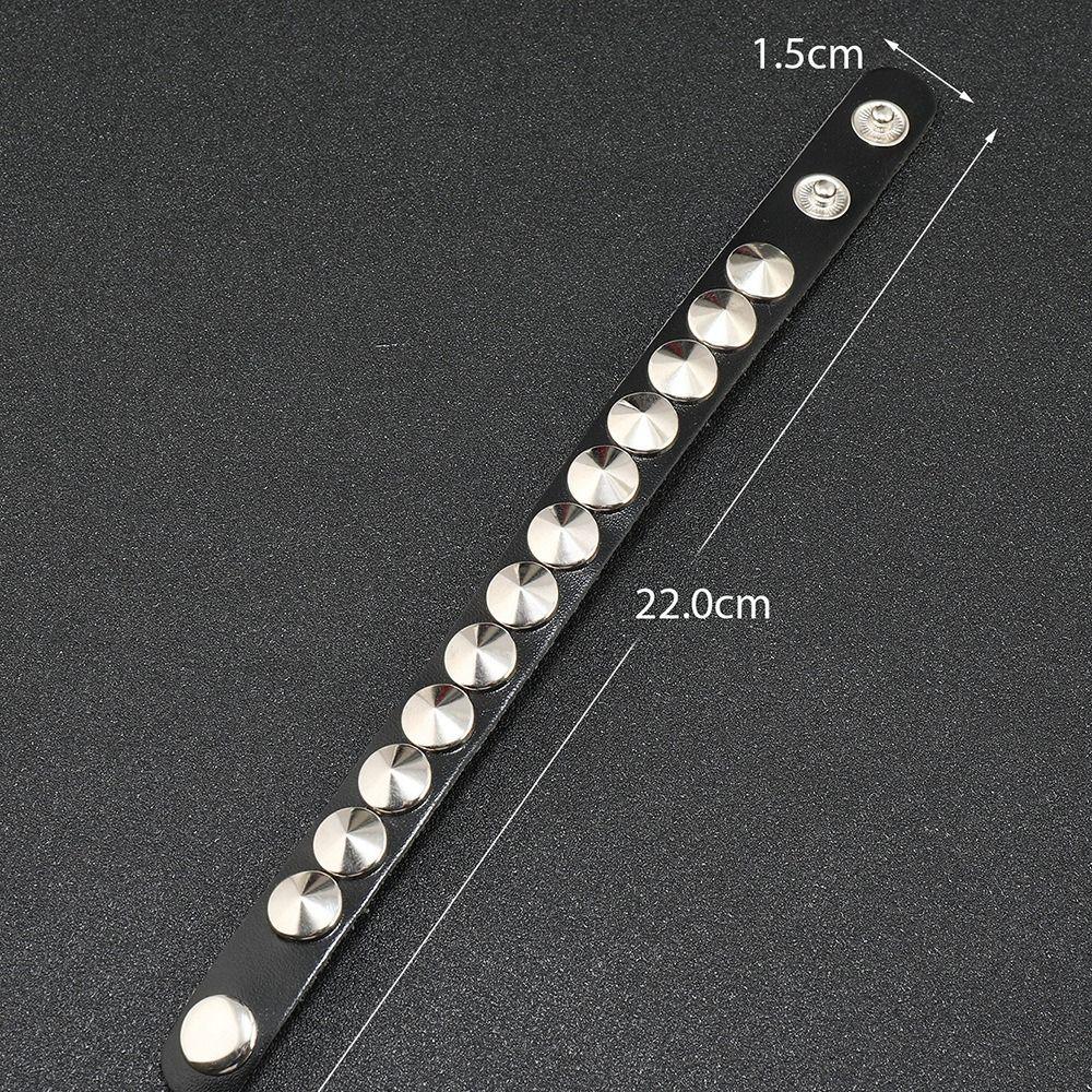 New Round-point rivet Street Punk Leather Bracelets Punk Gothic Bangle Bracelet Adjustable Studded Bracelet Unisex