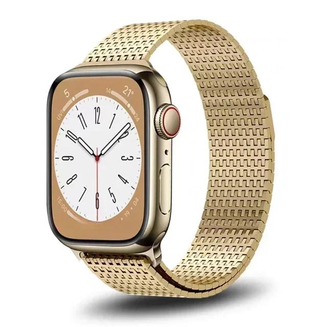 Luxury Magnetic Strap for Apple Watch 11 10 9 8 Band Ultra 3 2 49mm 46 44 45mm Titanium Color Bracelet for iWatch 7 se 6 40 41mm