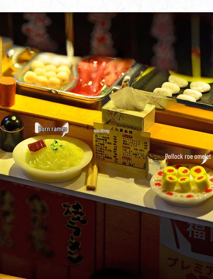 Retro DIY Japanese Teppanyaki Loft Model Kit - Creative Handmade Architectural Gift