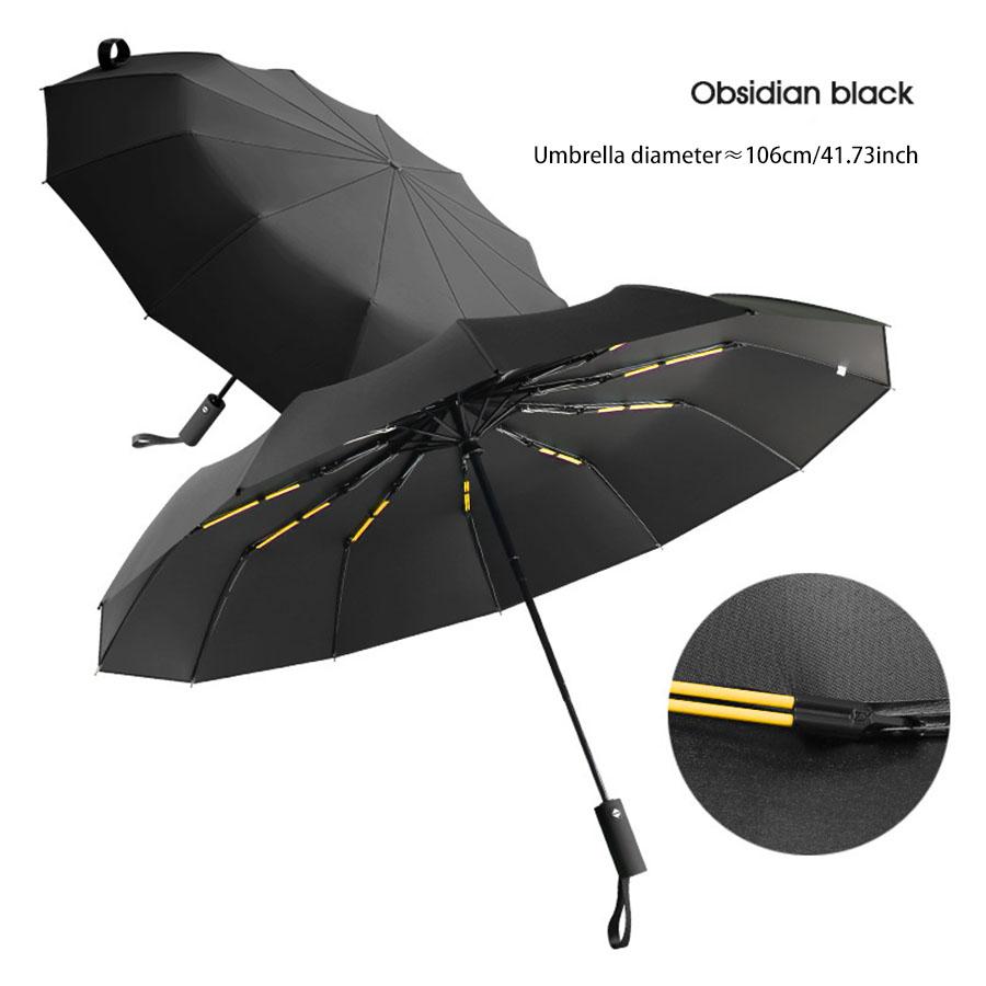 

Reinforced 24-Bone Umbrella, Men S Business Strong And Durable Wind-Resistant Umbrella, Anti-Uv Sunscreen Umbrella Iron&24K чёрный