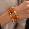 Set di 1 braccialetti con charm perline Bohemia per donna, braccialetti a catena con perline in lega vintage fatti a mano, braccialetti da donna Boho per feste