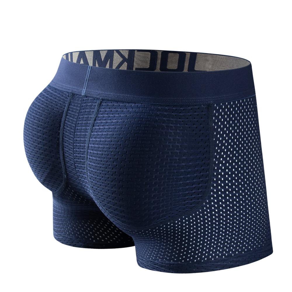 JOCKMAIL Men's Push-Up Boxer Briefs with Padded Mesh for Enhanced Fit