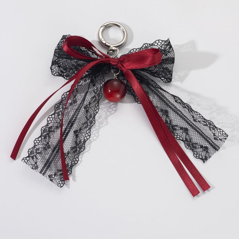 

Трендовый брелок Y2K с кружевной лентой и бантом, милый, крутой, девчачий, подвеска для сумки, украшение для ключей, шнурок для ключей, подарки для девочек