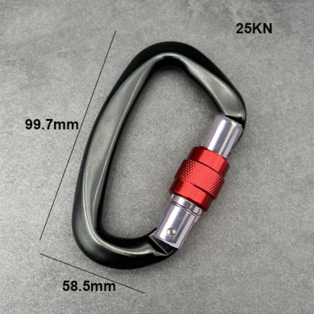 Aluminum D Shape Key Hooks 3 Colors Outdoor Ascend Tool  Mountaineering Protective Equipment