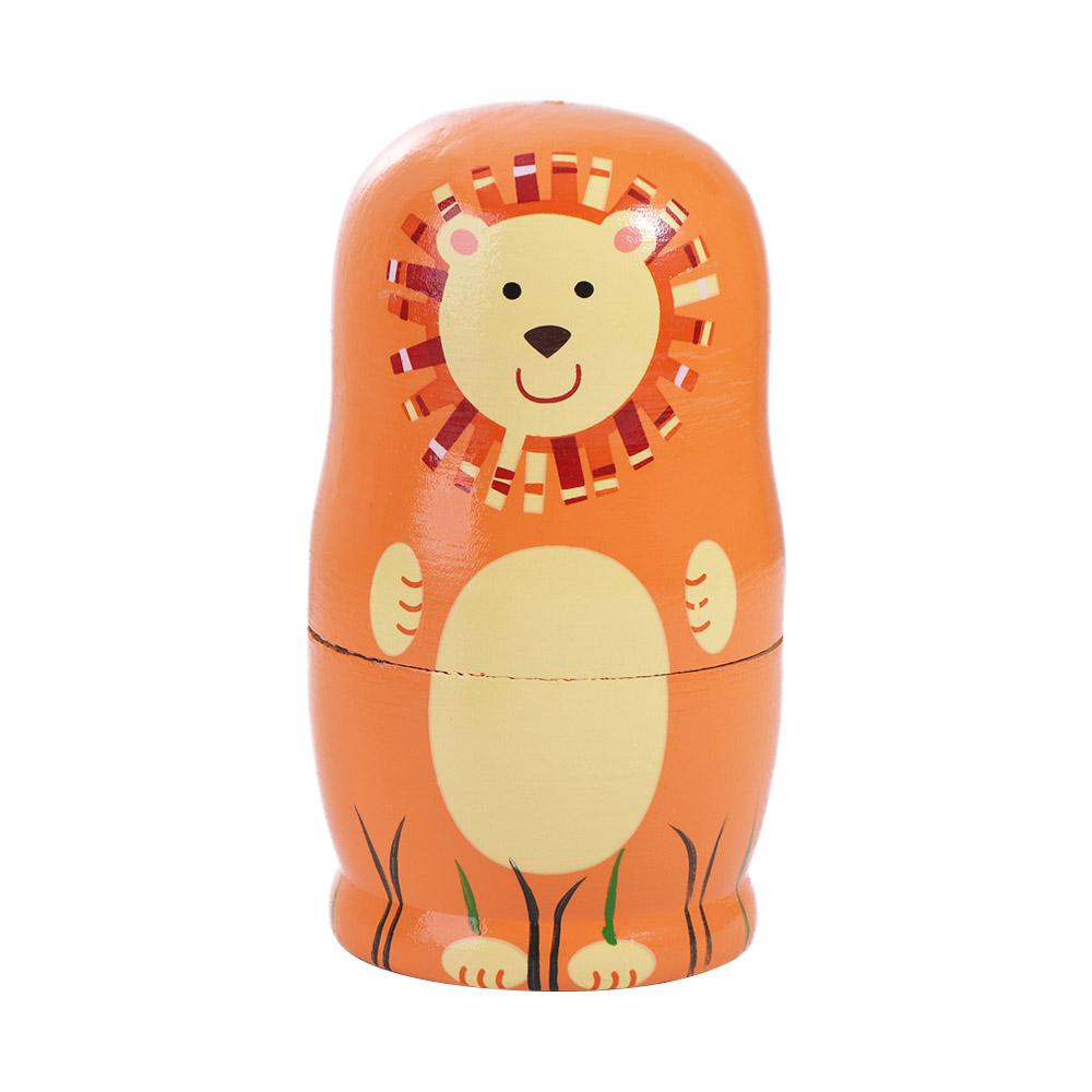 Handmade Matryoshka Doll Toys Animals Pattern Stacking Dolls Ornament Nesting Dolls  Kids Toy