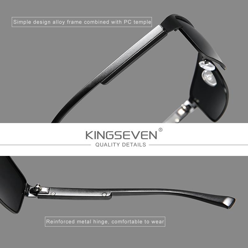 KINGSEVEN NEW Fashion Polarized Sunglasses Men Women Anti-glare Driving Square Eyewear Men's Sun Glasses Male Goggle UV400