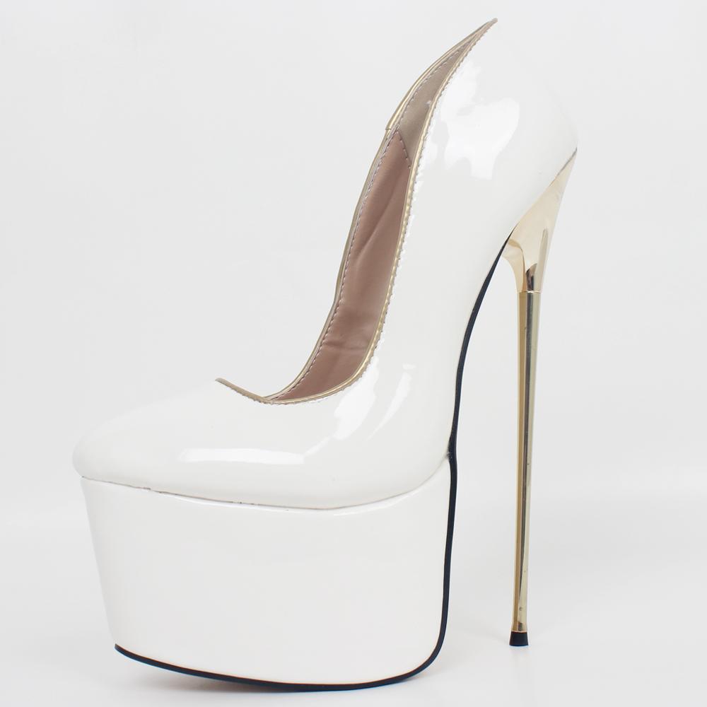 Fashion 22cm Stiletto Metal High Heels,Women Platform Pumps,Men Fetish Stage Pole Dance Shoes,Patent Leather,Red,Leopard,Custom Colors