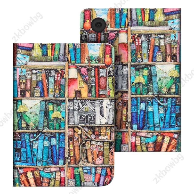 Voor KOBO Clara Kleur/BW/2E 6'' E-reader Hoes N367 Smart Cover Handriem Stand Funda Automatische Slaap/Ontwaak Beschermhoes