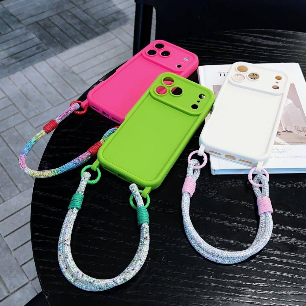 Wrist Strap Lanyard Soft Silicone Case For iPhone 17 Pro Max 16 15 14 13 12 11 XR XS X 7 8 Plus Lens Protection Shockproof Cover