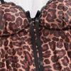 Source, New European and American Models, Comfortable and Breathable Leopard Print Lace Mesh Sexy Suspender Nightdress
