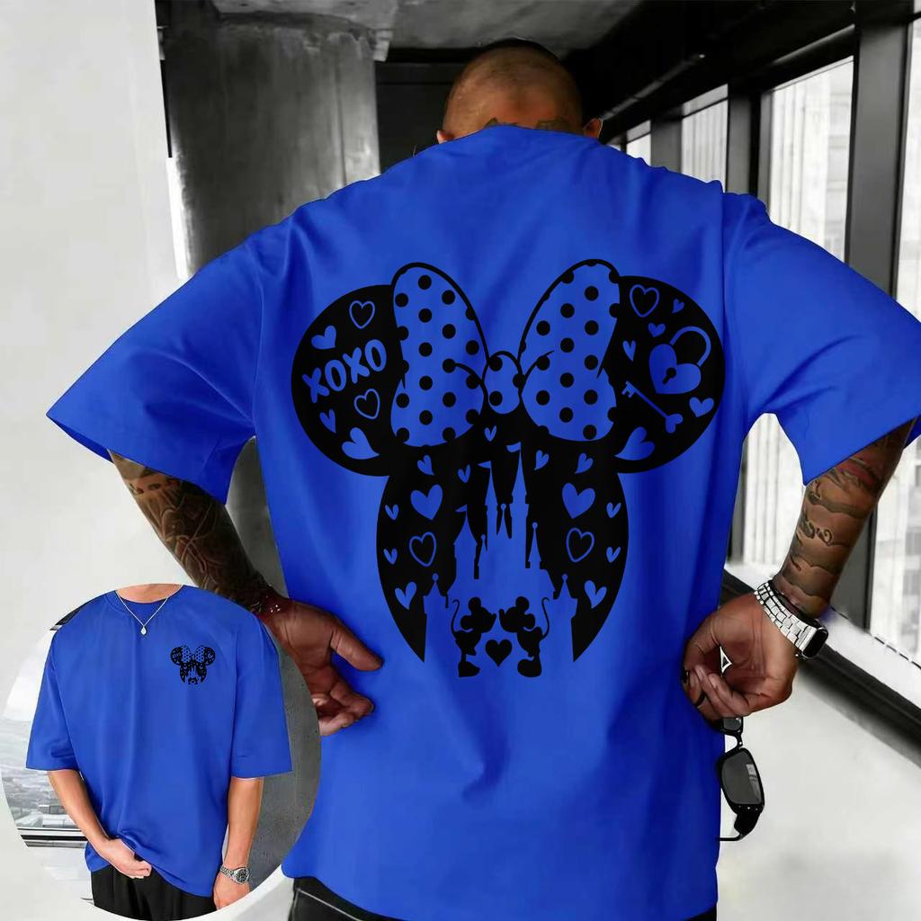 2026 Sommer Disney Mickey Maus T-Shirt 100% Reine Baumwolle Kurzärmelig Lässig Locker Atmungsaktiv Oberteil Nicht dehnbar