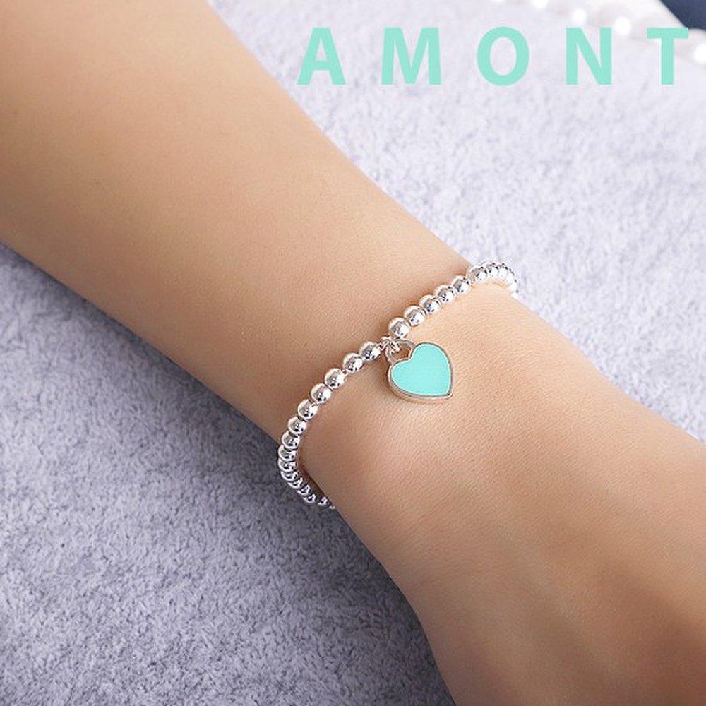 Amont Mint Heart Ball Silver Bracelet