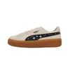 Suede Platform Low Top Skateboard Shoes Women's Almond Candy 400832-02