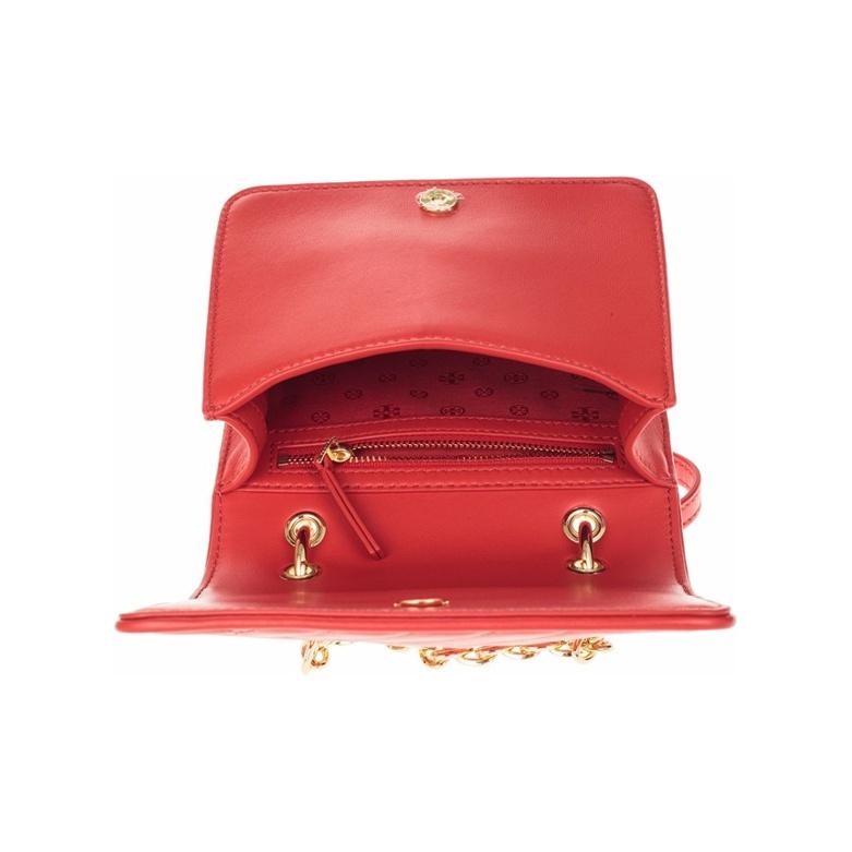 Tory Burch Alexa Chain Solid Color Twill Mini Lambskin Shoulder Bag Women shoulder bag Orange 50646-642