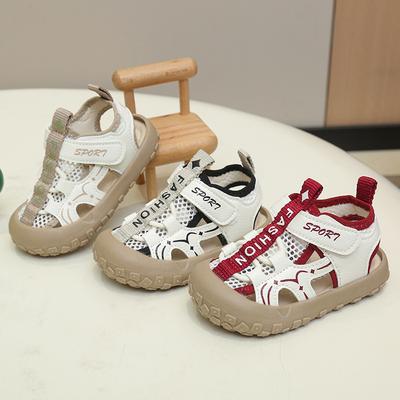 Jungen Freizeitschuhe Zehenkappe Mesh Atmungsaktiv Mädchen Sportsandalen Ausgehöhlt 2025 Sommer Neu Kinder Strandschuhe Rutschfest