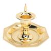 Retro Handheld Candlestick Holde Zinc Alloy Table Candlelight Stand for Home Decoration