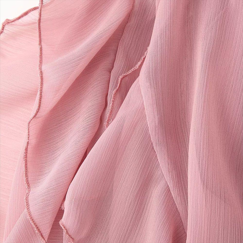 2025 Spring/Summer Women's Casual V-Neck Layered Long-Sleeve Shirt