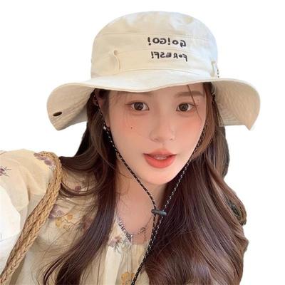 New Trendy Bucket Hat Anti-UV Adjustable Fishing Cap Anti-Sun Breathable Sunscreen Hat Summer
