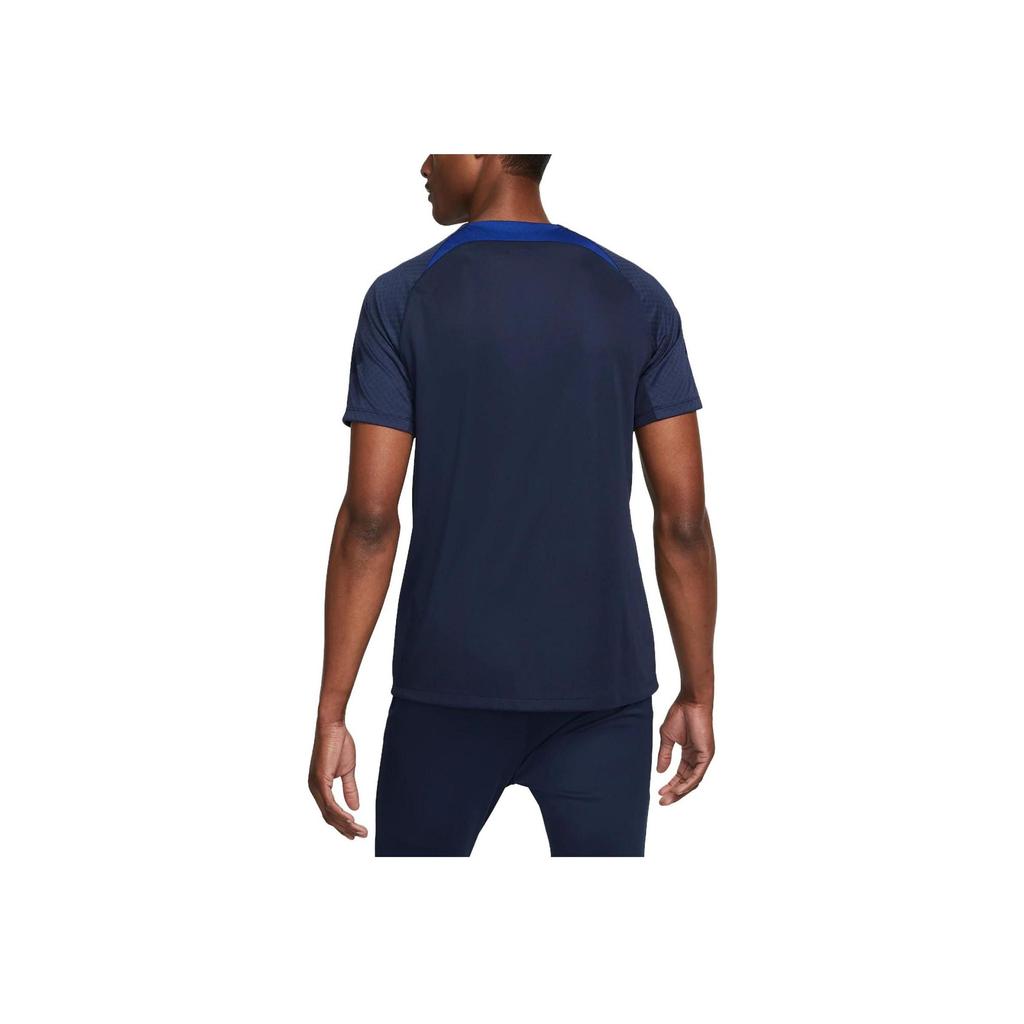 Nike Chelsea FC Strike Color Block Letter Logo Print Crew Neck Short Sleeve T-Shirt Men Tops Navy-Blue DJ8586-422
