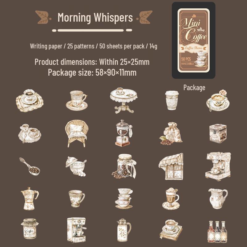 Ketchup Girl Mini Coffee Series: Borderless Miniature Scene Decoration Stickers