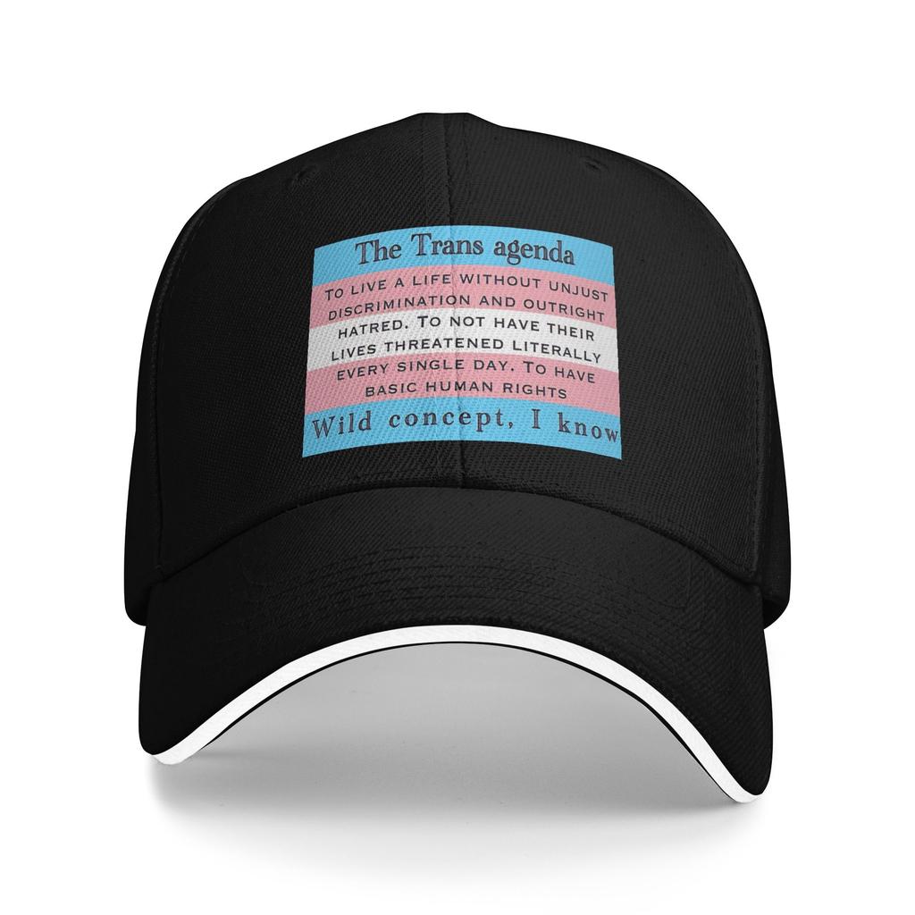 Transgender Pride LGBTQ Baseball Caps Casual Trans not Threat Sandwich Hats Unisex Polyester Caps Hat Outdoor