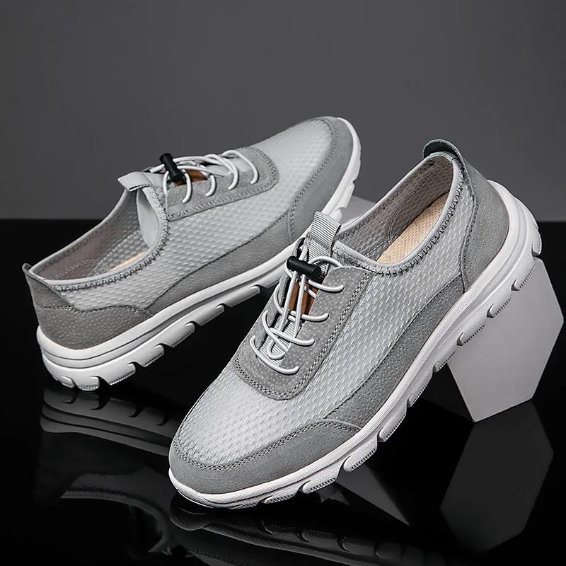 Высококачественная мужская сетчатая обувь Дышащая мужская повседневная обувь Удобная — фото 4