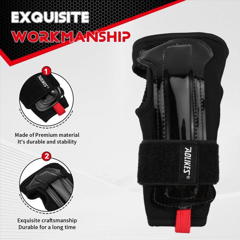 AA74  1Pair Ski Wrist Support Gear Hand Protection Roller Palm Pads Protector Snowboard Skating Guard Men Women