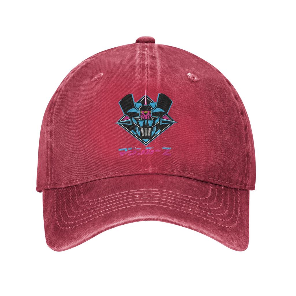 Anime Inspired Neon Color Baseball Caps Peaked Cap Mazinger Z Sun Shade Hats for Unisex