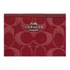 Coach Corner Zip Wristlet Signature 16 Women Clutch Silver Denim Leather CDF27-SVDN8