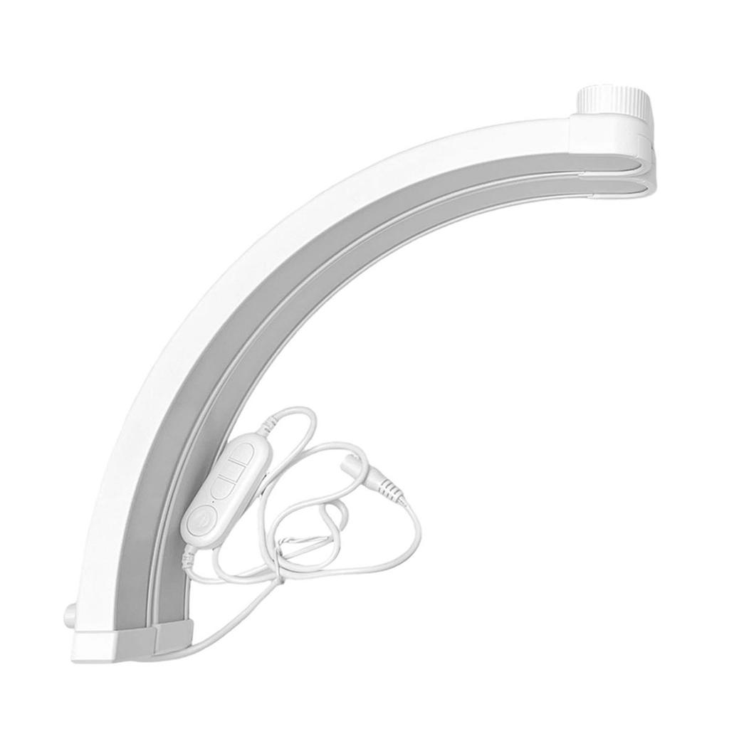 Nail Desk Lamp for Nail Tech Half Moon with Phone Holder Desktop Foldable Beauty Light 28W   Color Brightness Professional for Salon S White