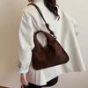 Large Capacity Suede Triangular Hand Bag Shoulder Bag Solid Color Tote Bag  Holiday