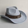 New Western Cowboy Hat For Women Men With Shapeable 7.5Cm Wide Brim Western Suede Hat For Cowboys And Cowgirls Sombrero Vaquero