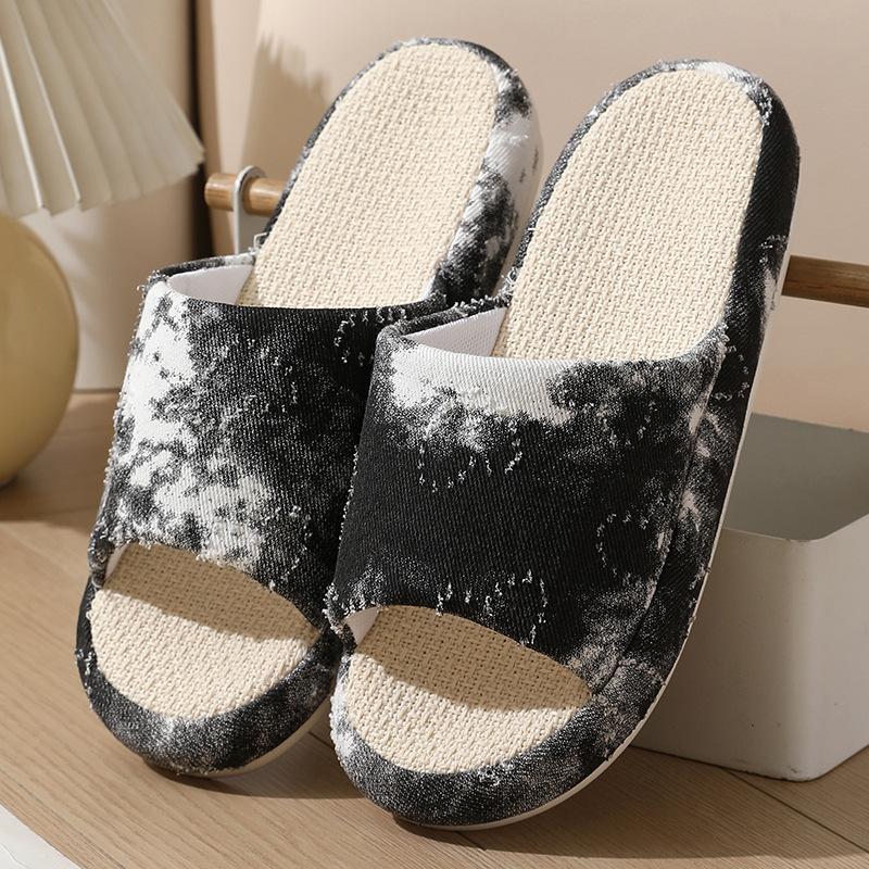 Nest Good Product Linen Slippers Indoor Home Four Seasons Non-slip and Non-smelly Fabric Silent Cotton and Linen Wood Floor