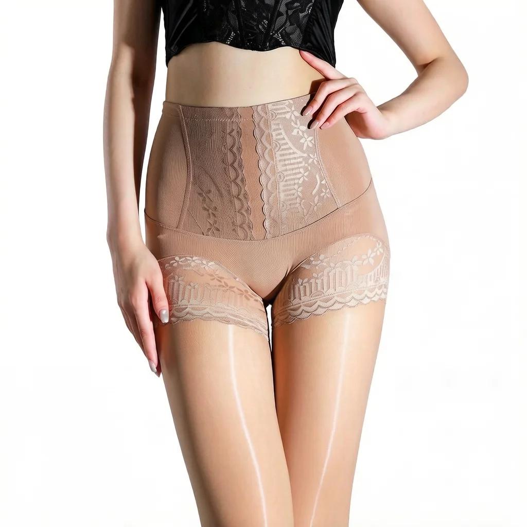 Women'S Safety Shorts 2 In 1 Pantyhose Control Tummy Leggings Fashion Printing High Waist Elastic Shaping Woman Tights Lift Butt