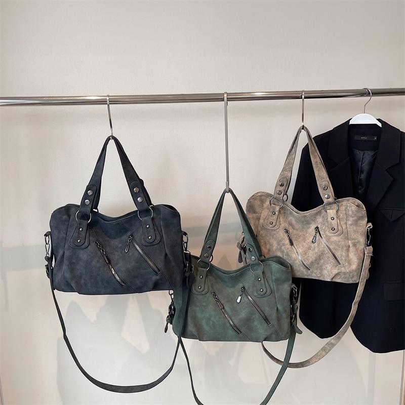 Enkel och färgglad tygväska för damer, trendig axelväska, flerfackig axelväska för vardagsbruk, lämplig för dagligt bruk och shopping