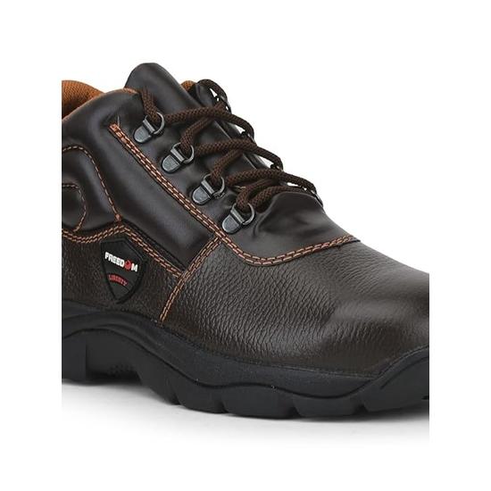 Liberty Freedom Armour-AK Lacing Safety Shoes for Men | Leather Sole| Water Resistance |Padded Foam Insole| Comfortable for All Weather