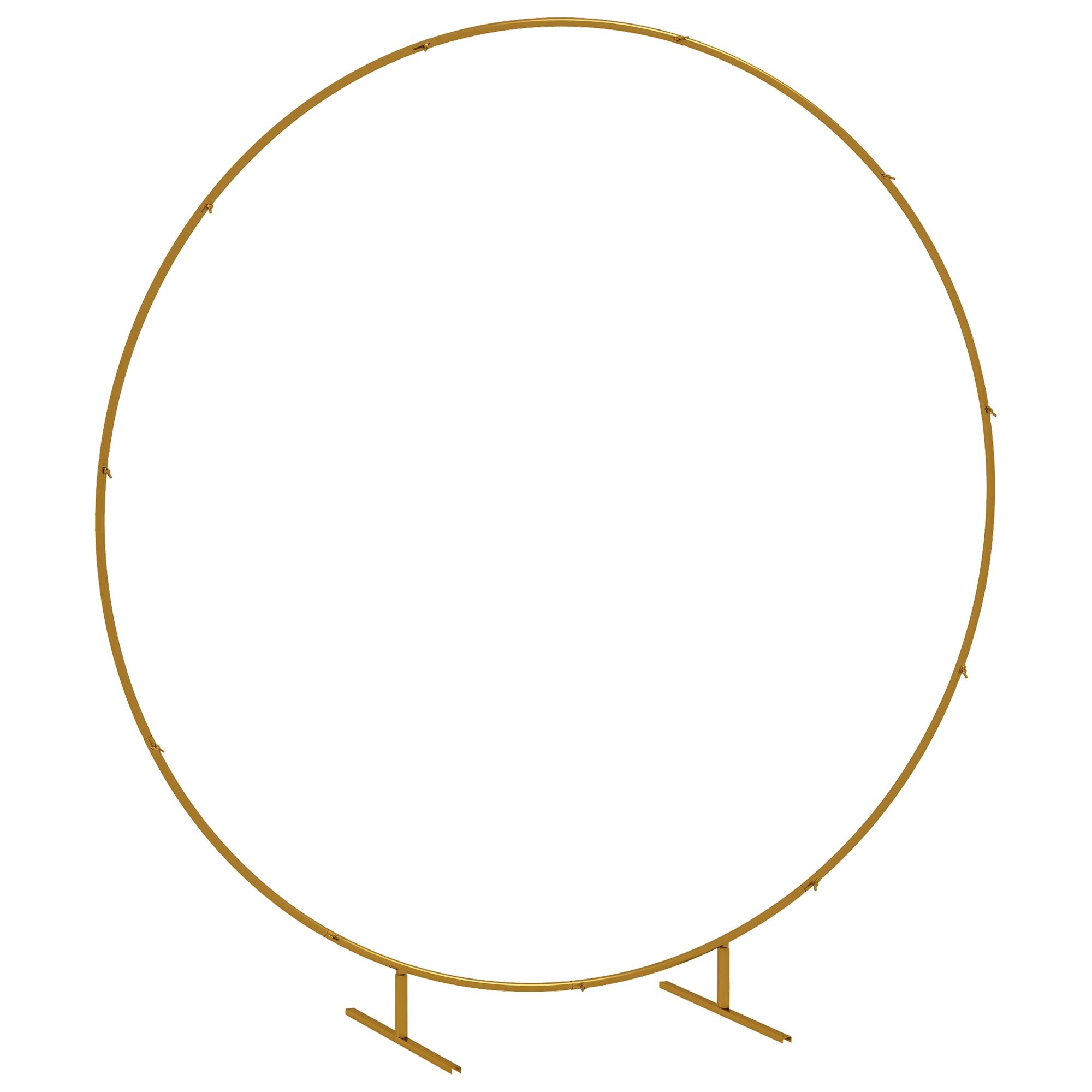 222cm Zelta Krāsas Fona Statīvs, Apaļš