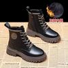 Wear thin short cotton boots 2025 autumn and winter new Martin boots women's velvet warm thickened British wind locomotive boots