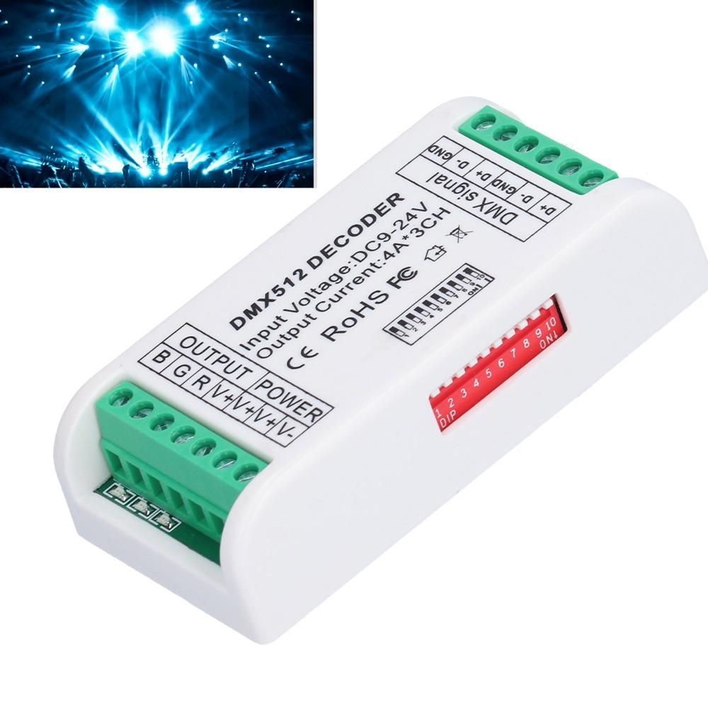 9‑24V DC LED Decoder Controller 3 Channels RGBW Decoder Durable LED Strip Controller Light Strip