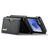 DG.MING M6 Series For Samsung Galaxy Z Flip6 5G/Z Flip7 FE 5G Foldable Case PU+PC Phone Cover with Wallet/Shoulder Strap