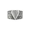 Heart Matte 925 Silver Ring Unisex Ring 678913-J8400-0728