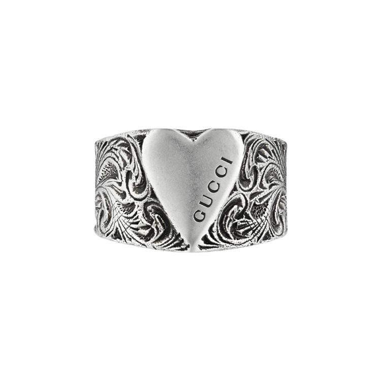 Gucci Heart Matte 925 Silver Ring Unisex ring 678913-J8400-0728 8