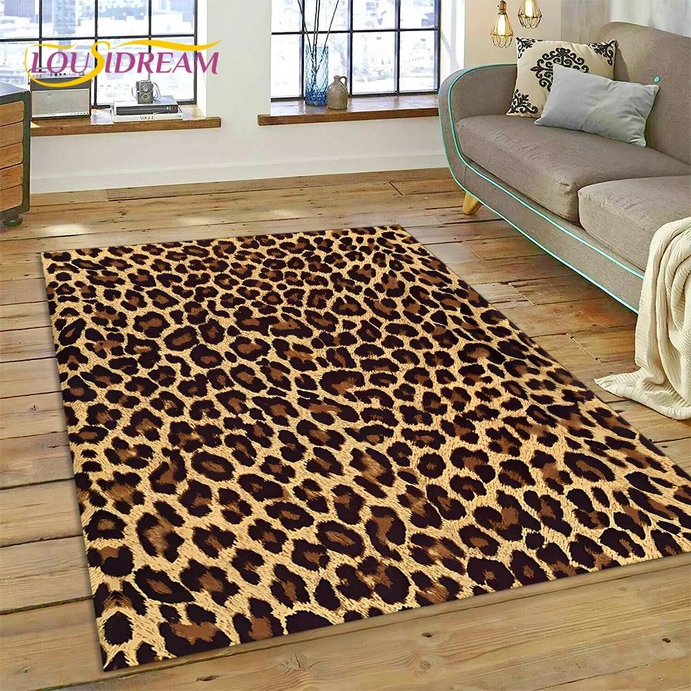 Colorful Zebra Stripe Leopard Tiger Carpet Rug for Bedroom Living Room Home Sofa Decoration,Children Game Large Decor Floor Mat