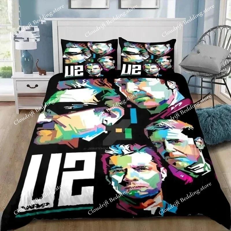 Rock U2 Band Bedding Set Quilt Cover Pillowcase Comforter king Queen Size Boys Adult Duvet Cover Bed Set