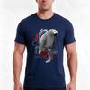 African Grey Parrot Tshirt Summer Casual Cotton Tee Oversized Streetwear Tops Vintage Graphic Print Loose Fit Short Sleeve