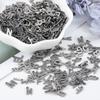 50pcs Mini A to Z Initial Charms Stainless Steel Letter Charms Alphabet Pendants DIY Earrings Necklaces Jewelry Making Wholesale