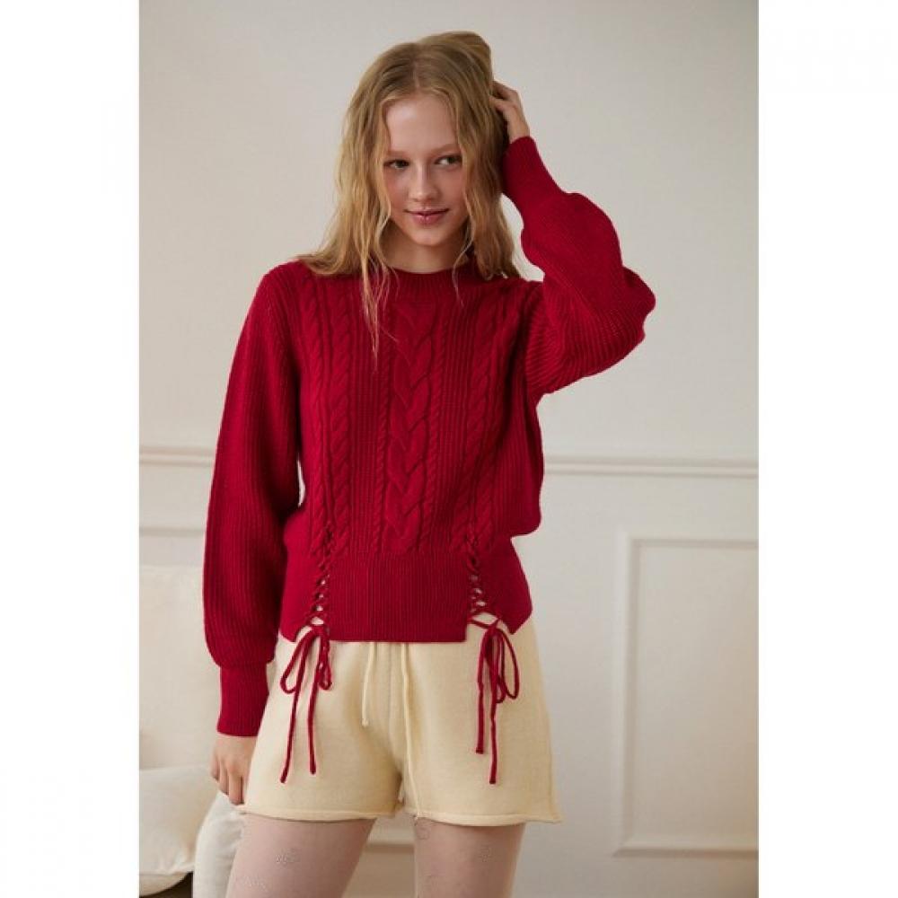 Egoist Lace Up Cable Knit Top Er4okl04 RE/66