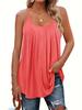 Women's Pleated Spaghetti Strap Loose Tank Top Vest - Summer 2025 Edition